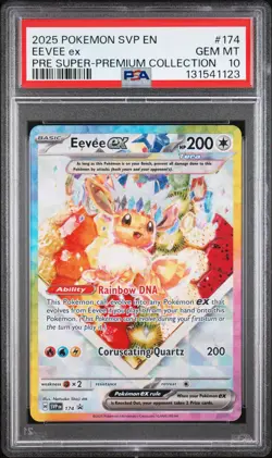 2025 POKEMON SVP PROMO SUPER-PREMIUM COLLECTION #174 EEVEE EX PSA 10 - Image 1