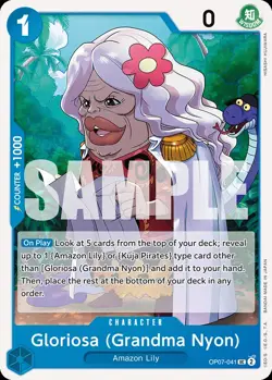 Gloriosa (Grandma Nyon) OP07-041 Uncommon English One Piece TCG Card Game - Image 1