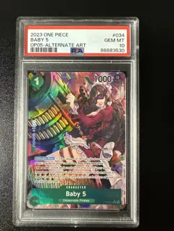 BABY 5 OP05-034 AA SR AWAKENING OF THE NEW ERA ONE PIECE ENGLISH PSA 10 - Image 1
