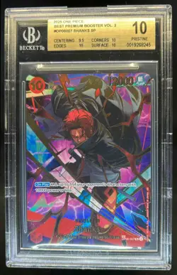 2025 One Piece Best Premium Booster V2 Shanks SP #OP06-007 BGS 10 Pristine - Image 1