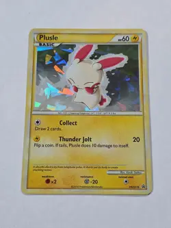 Plusle HGSS16 Black Star Promo 2010 Cracked Ice Holo Pokemon Card TCG - Image 1