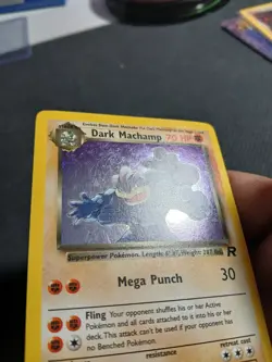 Dark Machamp - 10/82 - Pokemon Team Rocket Unlimited Holo Rare Card WOTC - LP - Image 3