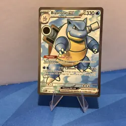 Pokemon TCG Blastoise EX Holo Ultra Rare Card Scarlet VIOLET-151, 184/165 - Image 1