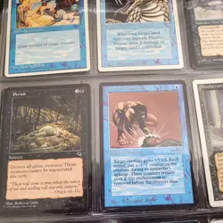 11 Pages of VERY OLD 90's Cards Collection in Binder. And 1,000 Bulk MTG Lot - Image 2
