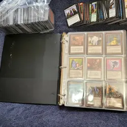 11 Pages of VERY OLD 90's Cards Collection in Binder. And 1,000 Bulk MTG Lot - Image 4