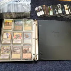 11 Pages of VERY OLD 90's Cards Collection in Binder. And 1,000 Bulk MTG Lot - Image 5