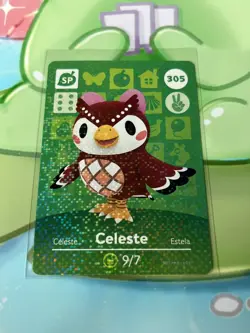 #305 Celeste AUTHENTIC Nintendo Animal Crossing Amiibo NFC Card Series 4 - Image 1