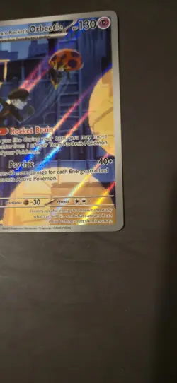 Pokemon TCG Team Rockets Orbeetle Holo Card 198/182 Illustration Rare - Image 5