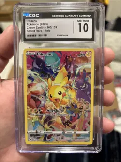 Pikachu 160/159 - CGC Gem Mint 10 | Pokemon TCG Secret Rare Graded Card - Image 1