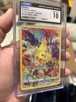 Pikachu 160/159 - CGC Gem Mint 10 | Pokemon TCG Secret Rare Graded Card - Image 3