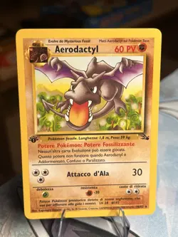 Aerodactyl 16/62 1st Edition Fossil Set Rare Non-Holo Pokemon Card ITALIAN - Image 1