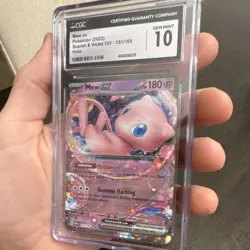 Pokemon Mew ex SV: Scarlet & Violet 151/165 CGC 10 Holo Double Rare EX Card - Image 1