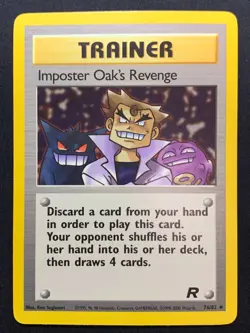 IMPOSTER OAK'S REVENGE - 76/82 - TEAM ROCKET - POKEMON CARD - LP - Image 1