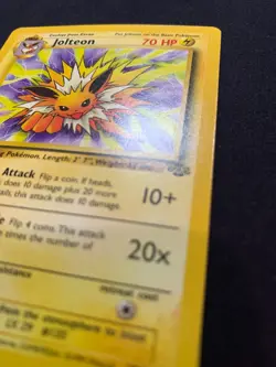 JOLTEON - 20/64 - JUNGLE - RARE POKEMON CARD - LP - Image 3