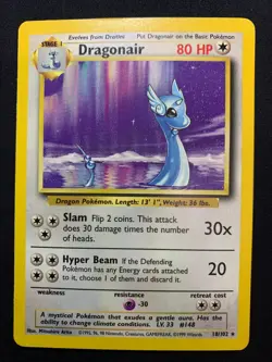 DRAGONAIR - 018/102 - BASE SET - RARE POKEMON CARD - LP - Image 1