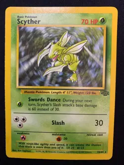 SCYTHER - 26/64 - JUNGLE - RARE POKEMON CARD - LP - Image 1