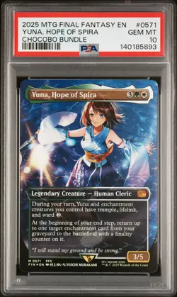 2025 MTG FINAL FANTASY CHOCOBO BUNDLE #0571 YUNA, HOPE OF SPIRA PSA 10 - Image 1