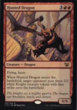Hunted Dragon - Commander 2015: #159, Magic: The Gathering Nm R29 - Image 1