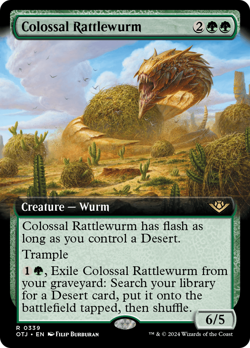 Colossal Rattlewurm (Extended Art) [Outlaws of Thunder Junction] Magic MTG - Image 1