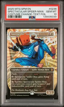 2025 MTG MARVEL'S SPIDER-MAN #0236 SPECTACULAR SPIDER-MAN PSA 10 - Image 1
