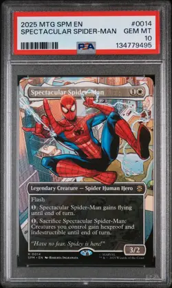 2025 MTG MARVEL'S SPIDER-MAN #0014 SPECTACULAR SPIDER-MAN PSA 10 - Image 1