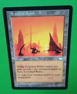 Magic the Gathering MTG Weatherlight SCORCHED RUINS LP/EX RARE 1997 Nice! - Image 3