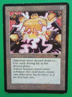 Magic the Gathering MTG Antiquities CURSED RACK MP U 1994 Vintage Nice! - Image 1