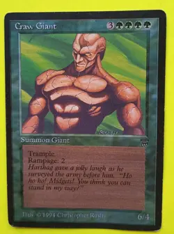 Magic the Gathering MTG Legends CRAW GIANT LP U 1994 Vintage!! - Image 1