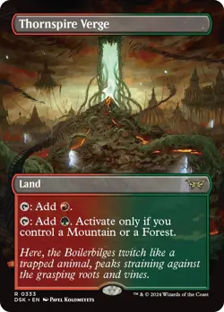 Thornspire Verge (Borderless) [Duskmourn: House of Horror] Foil Near Mint - Image 1