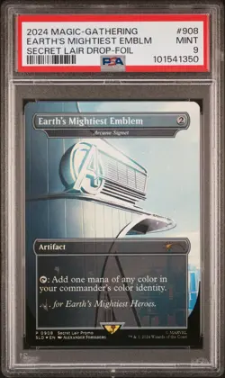 2024 MAGIC: THE GATHERING SECRET LAIR DROP FOIL EARTH'S MIGHTIEST EMBLEM PSA 9 - Image 1