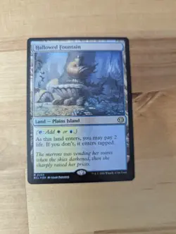 Hallowed Fountain •Foil• Rare Land, Plains Island - Lorwyn Eclipsed MTG ECL - Image 1