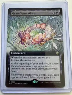 Grave Venerations (Extended Art Non-Foil) #0029 ECC Lorwyn Eclipsed MTG NM ENG - Image 1