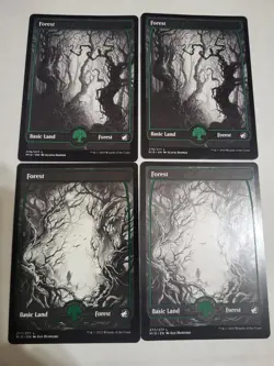 MTG INNISTRAD 4x FORESTS MIDNIGHT HUNT LAND FULL ART 276 EX-MINT FREE SHIP!! - Image 1