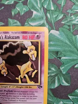 Sabrina's Alakazam Holo Rare 16/132 Gym Challenge Unlimited Pokemon TCG DAMAGED - Image 4