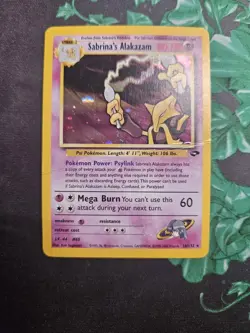 Sabrina's Alakazam Holo Rare 16/132 Gym Challenge Unlimited Pokemon TCG DAMAGED - Image 5