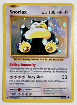 Pokemon TCG Snorlax XY179 Ultra Rare Holo Black Star Promo Card - Image 1