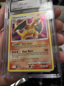 2007 Pokemon Diamond & Pearl Secret Wonders Charizard Holo #3/132 CGC 8 NM/Mint - Image 5