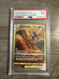 2023 Pokemon SWSH Crown Zenith Origin Forme Dialga v Star PSA 9 Mint - Image 1