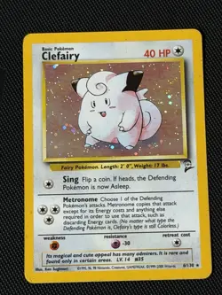 Clefairy - Holo - 6/130 Base Set 2 - WOTC Unlimited - Pokemon TCG - 2000 - Image 1