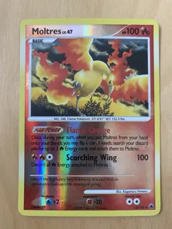 Moltres Lv. 47 10/100 - Rare Holo - Majestic Dawn - 2008 - Pokemon Card - NM - Image 1