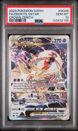 2023 POKEMON SWORD & SHIELD CROWN ZENITH #GG46 FULL ART/DEOXYS VSTAR PSA 10 - Image 1