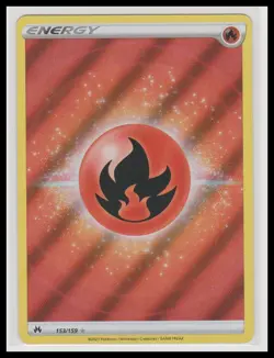 Pokemon Crown Zenith #153/159 Fire Energy (Texture Full Art) Holo - Image 1