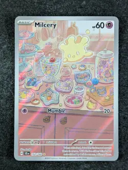 2024 Pokemon MILCERY 152/142 Stellar Crown SCR EN Illustration Rare Holo English - Image 1