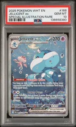 2025 POKEMON WHT EN-WHITE FLARE SPECIAL ILLUSTRATION RARE JELLICENT EX PSA 10 - Image 1