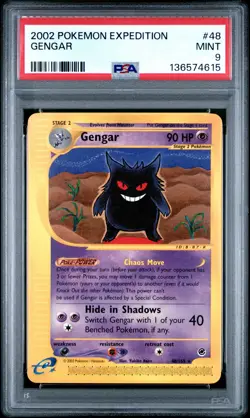 2002 POKEMON EXPEDITION #48 GENGAR PSA 9 - Image 1