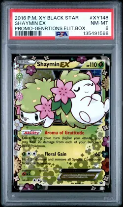 2016 POKEMON XY BLACK STAR PROMO GENERATIONS ELITE TRAINER BOX SHAYMIN EX PSA 8 - Image 1