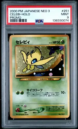 2000 POKEMON JAPANESE NEO 3 PROMO PROMO #251 CELEBI-HOLO PSA 9 - Image 1