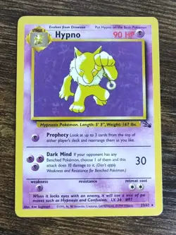 Pokemon Fossil Hypno 23/75 Non Holo NM - Image 1