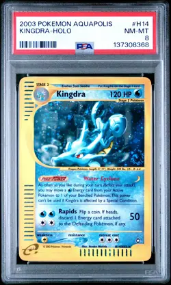 2003 POKEMON AQUAPOLIS #H14 KINGDRA-HOLO PSA 8 - Image 1