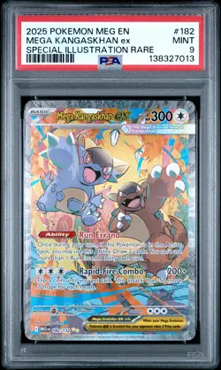 2025 POKEMON MEGA EVOLUTION SPECIAL ILLUSTRATION RARE MEGA KANGASKHAN EX PSA 9 - Image 1